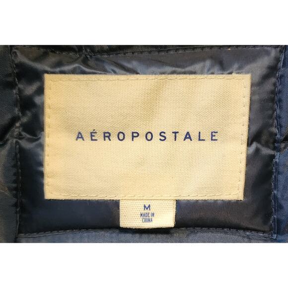 Aeropostale Navy Blue Puffer Vest Quilted Lightweight Size Medium - Picture 3 of 6